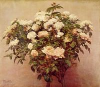 Fantin-Latour, Henri - Rose Trees - White Roses